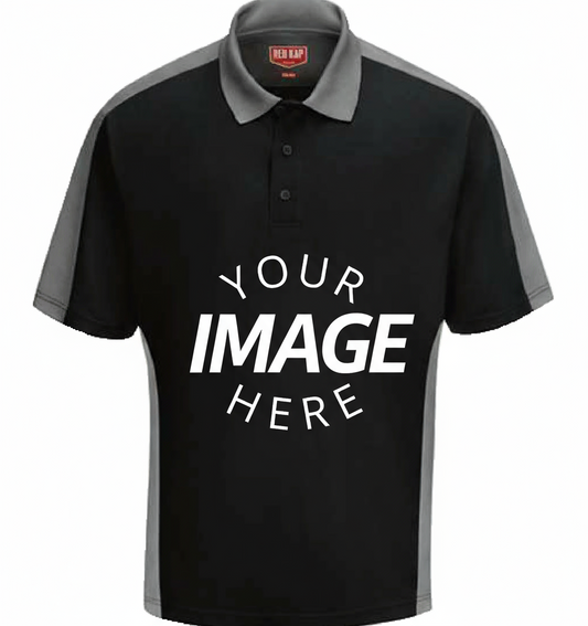 Short Sleeve Performance Knit Two Tone Polo