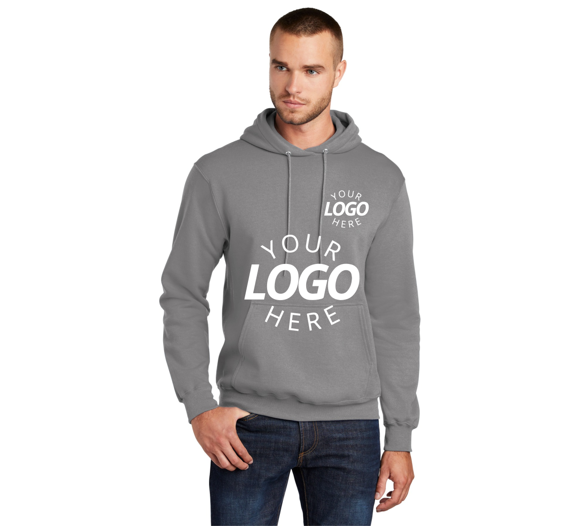 Preview of Custom Port & Co Core Fleece Pullover Hooded Sweatshirt. PC78H