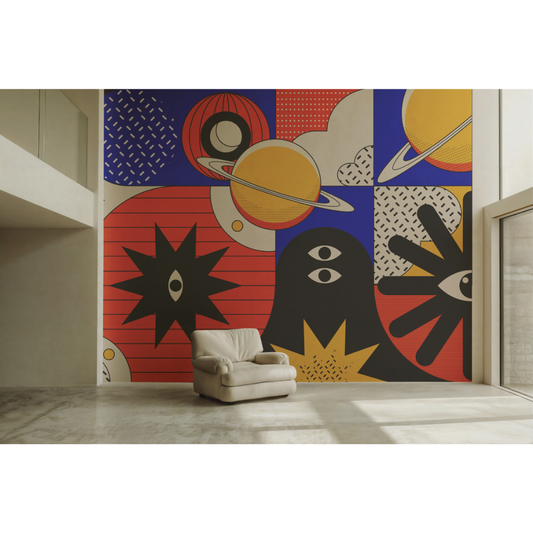 Custom Large Mural Wall Decal 6' x 6' (2 Panels at 36" x 72")