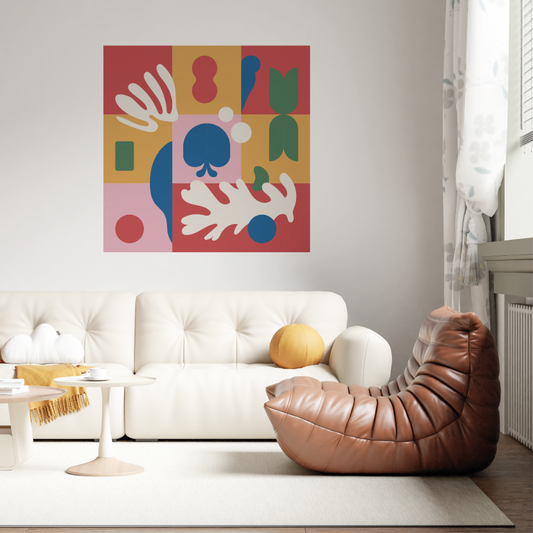 Custom Large Mural Wall Decal 5' x 5' (2 Panels at 30" x 60")