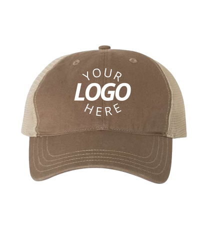 Garment-Washed Trucker Cap driftwood/khaki